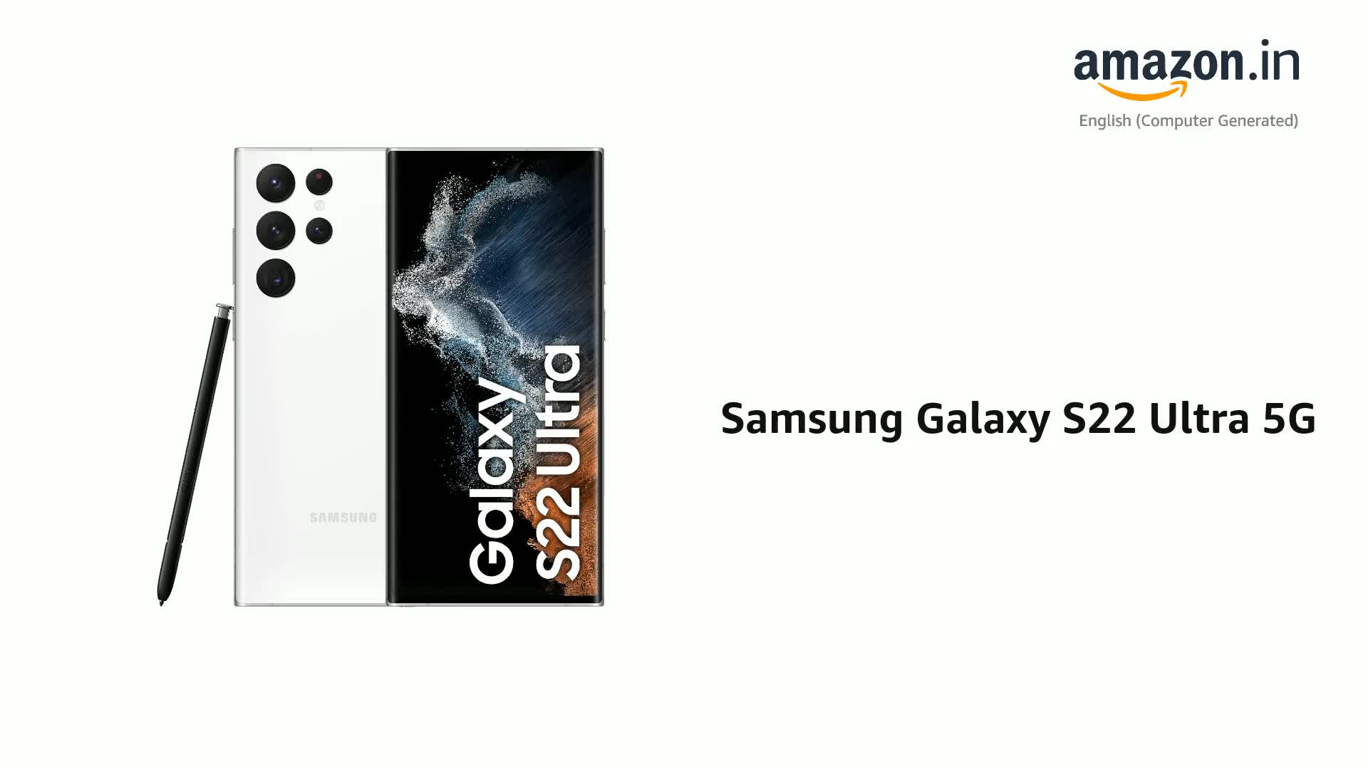 Samsung Galaxy S22 Ultra 5G (Phantom White, 12GB, 256GB Storage